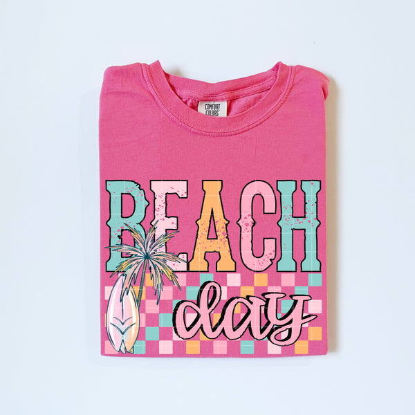 Beach days pastel checker (SDD) DTF Transfer