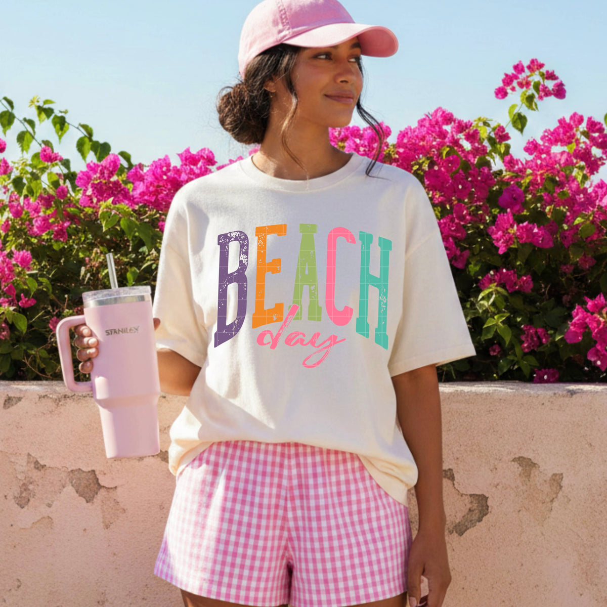 Beach day blocky (SDD) DTF Transfer