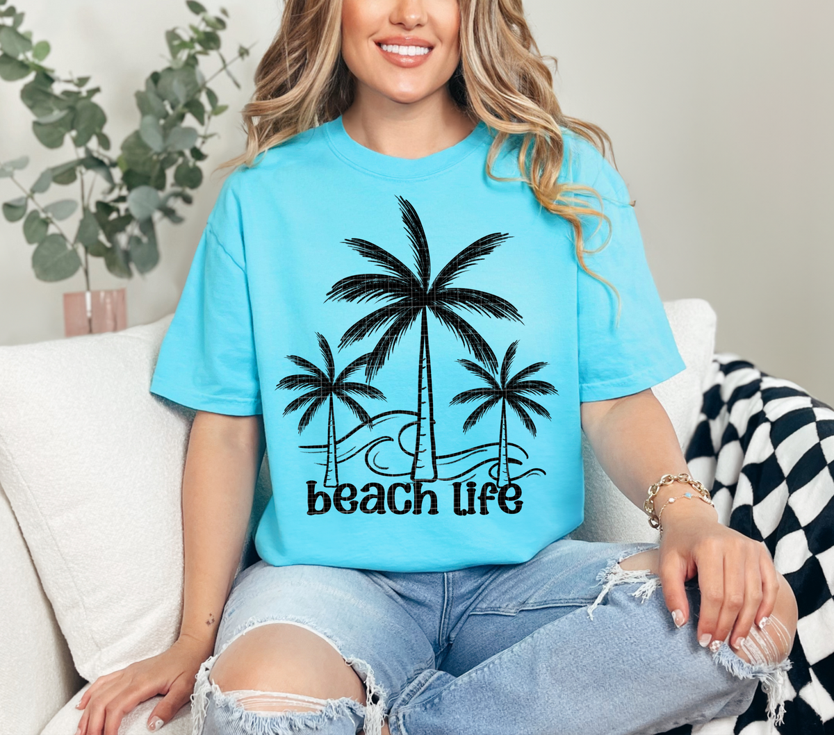 Beach life BLACK (40e) DTF Transfer