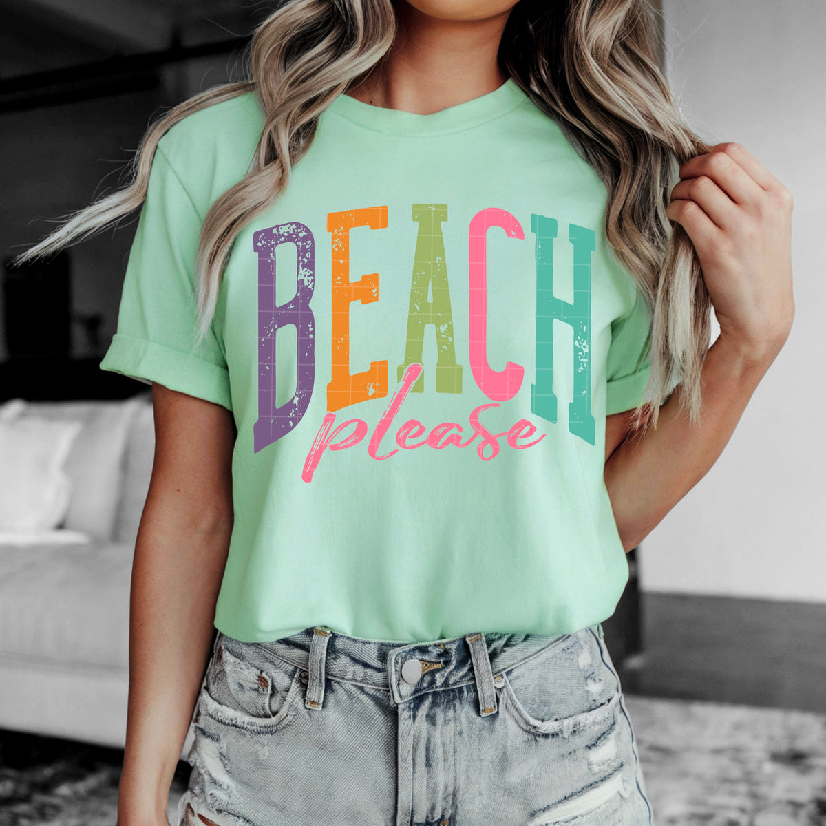 Beach Please Colorful (SDD) DTF TRANSFER