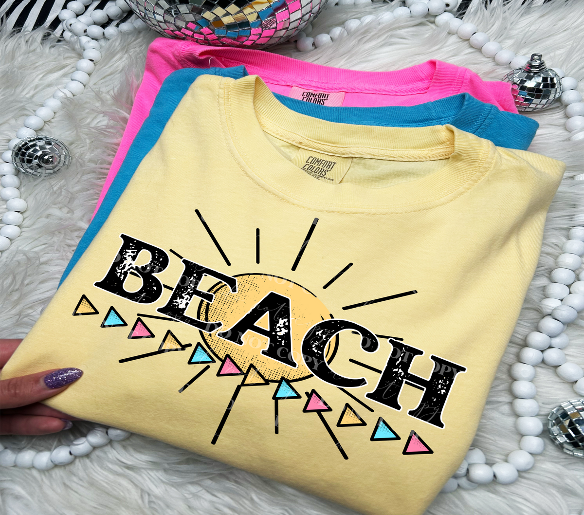 Beach Sun Background (Linda) 101063 DTF transfer