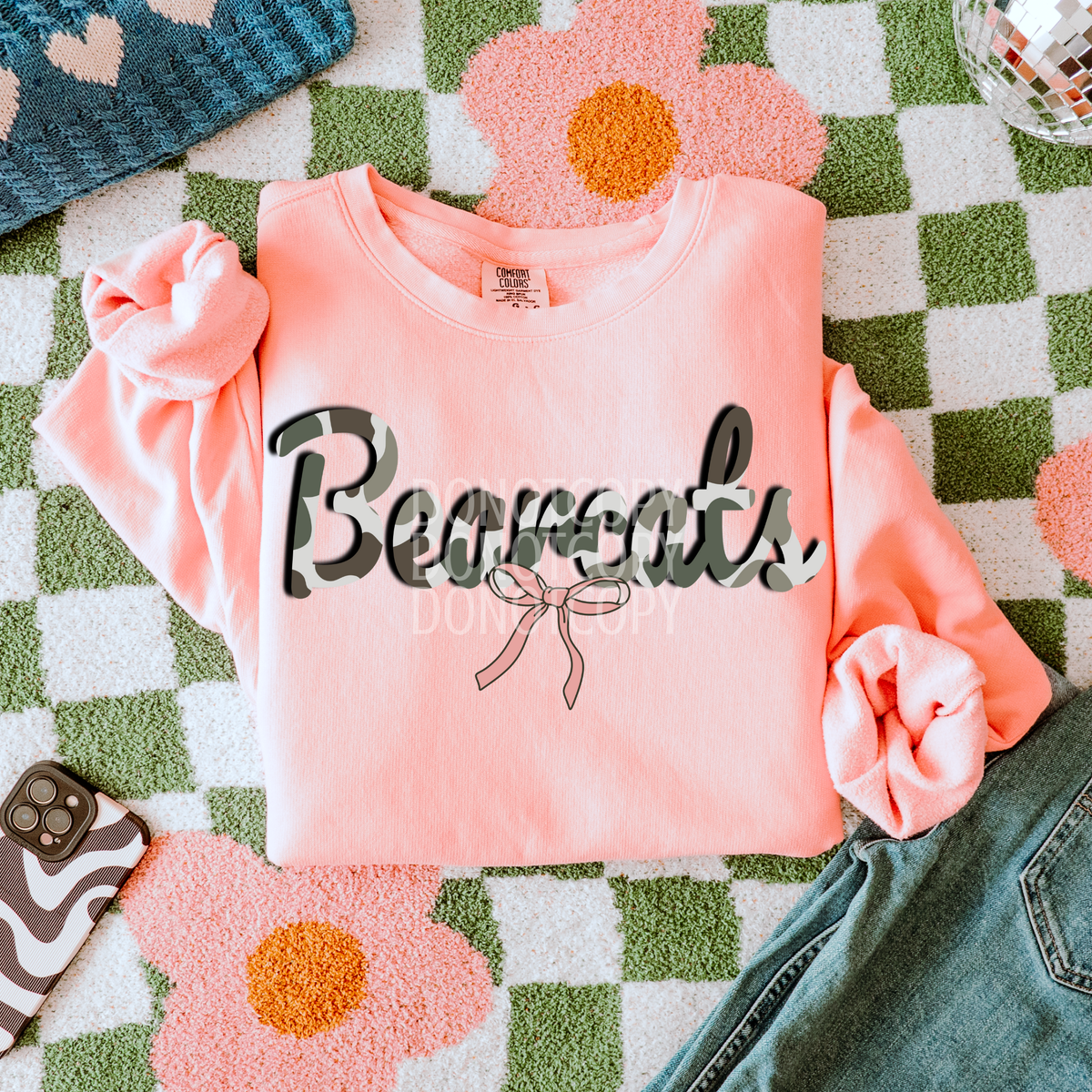 bearcats camo with pink bow (CSG) DTF Transfer