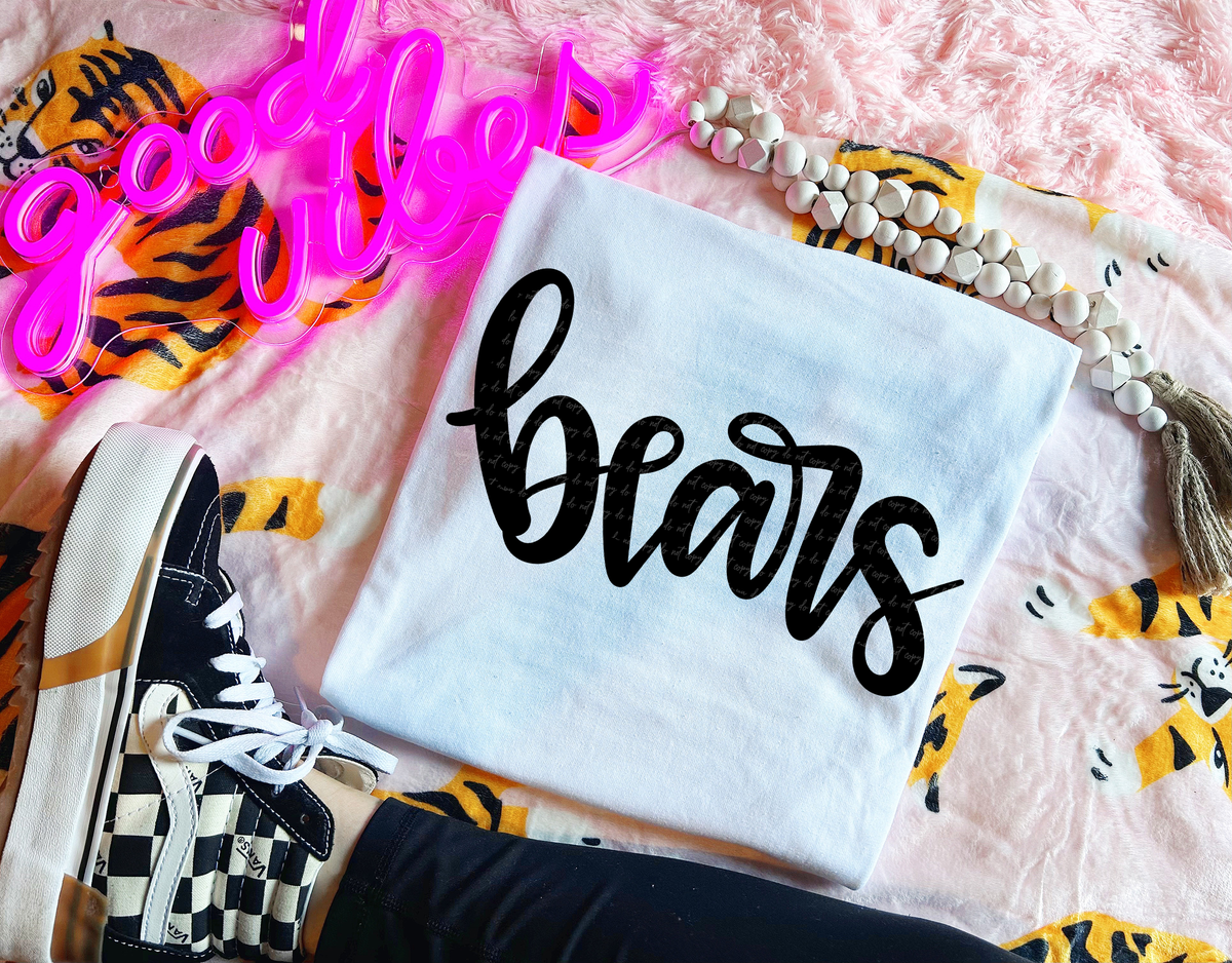 Bears Hand Lettered 54005 DTF transfer
