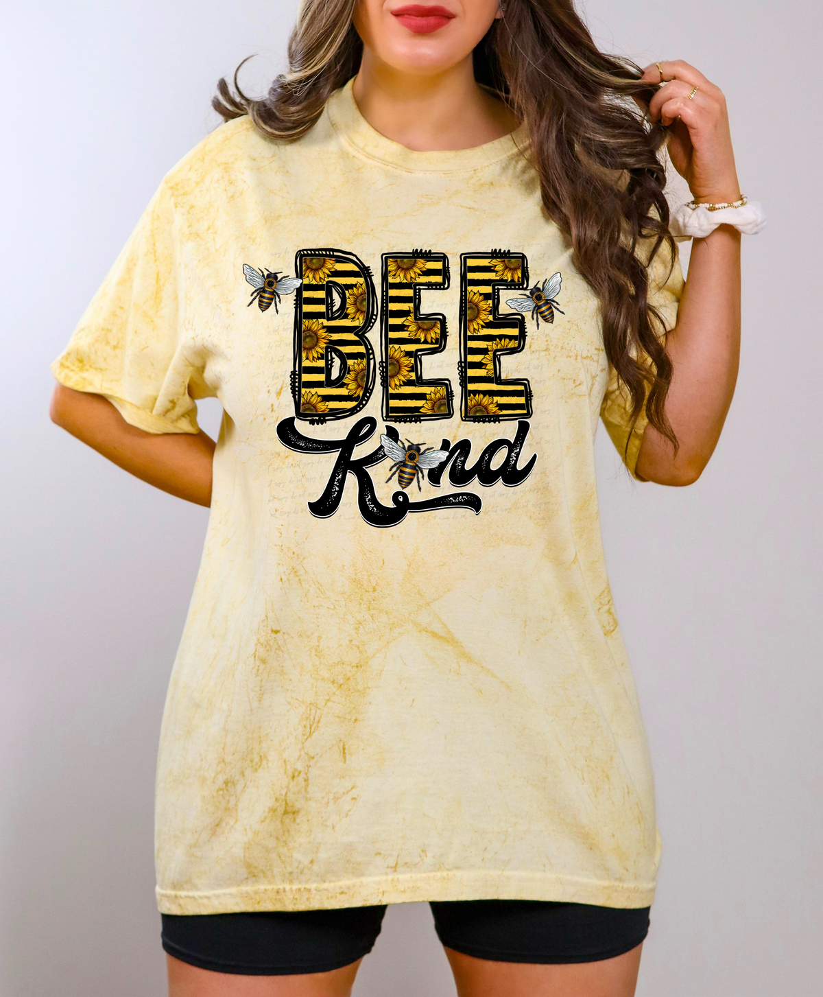 Bee Kind Bees and Yellow Stripes 116533 DTF Transfer