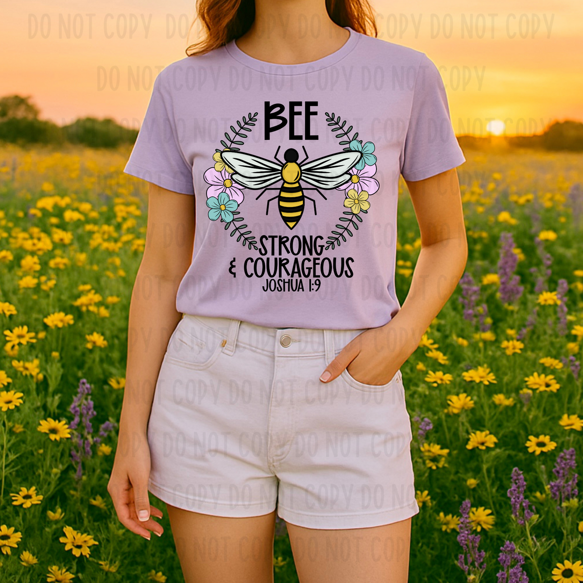 Bee strong & courageous (Canvista) 102758 DTF transfer