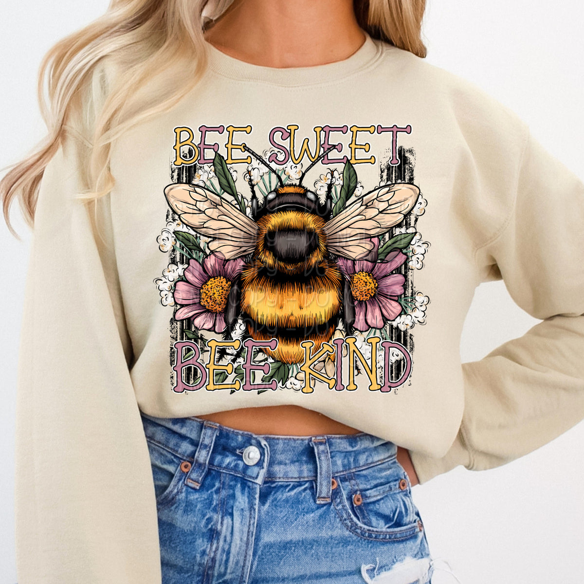 Bee sweet bee kind 103506 DTF transfer