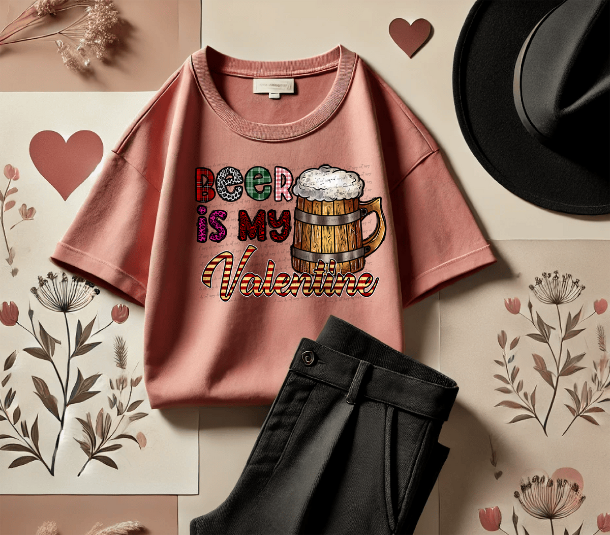 Beer Is My Valentine 71576 DTF Transfer