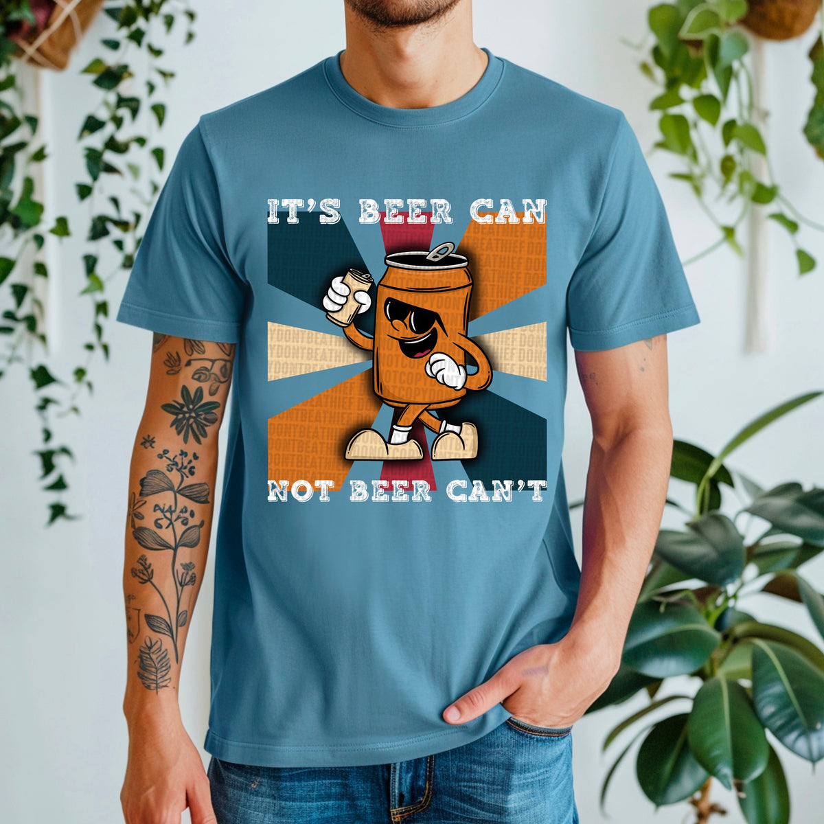 It's Beer Can Not Beer Can't White Font 104294 DTF transfer