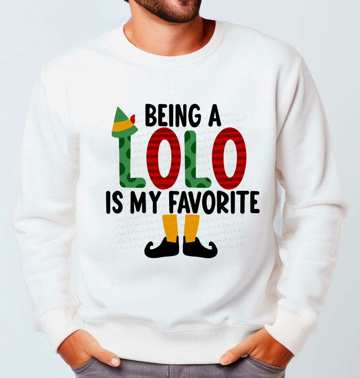 Being A Lolo Is My Favorite Christmas Elf 115816 DTF transfer
