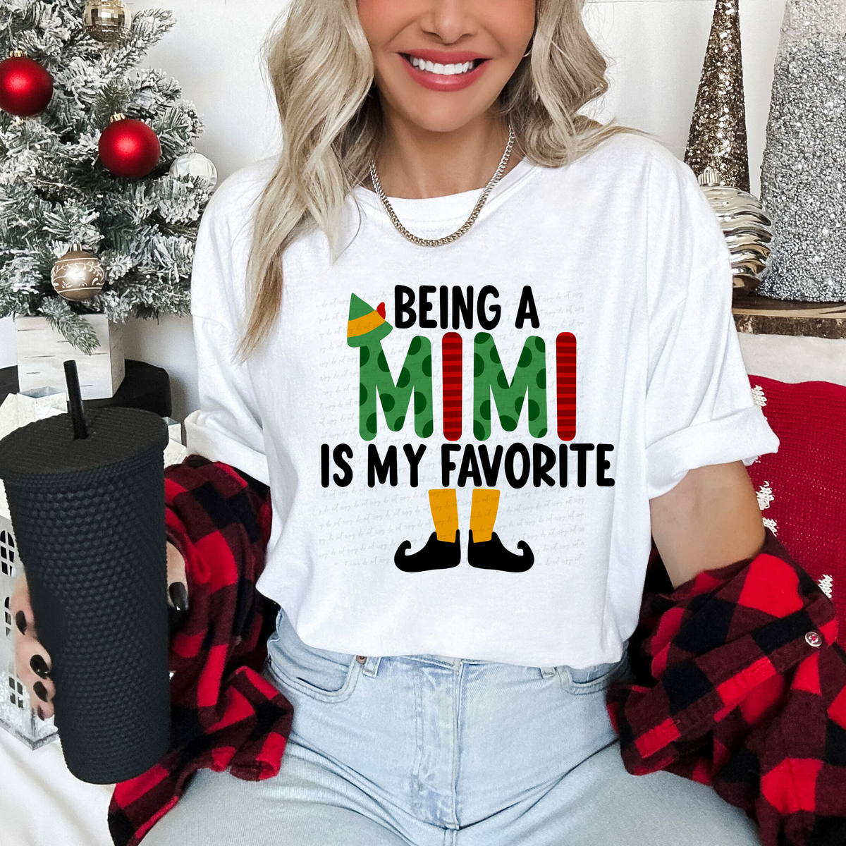 Being A Mimi Is My Favorite Christmas Elf 115818 DTF transfer