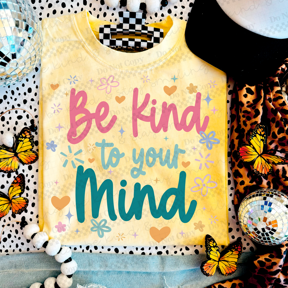 Be kind to your mind colorful (CMLD) DTF Transfer