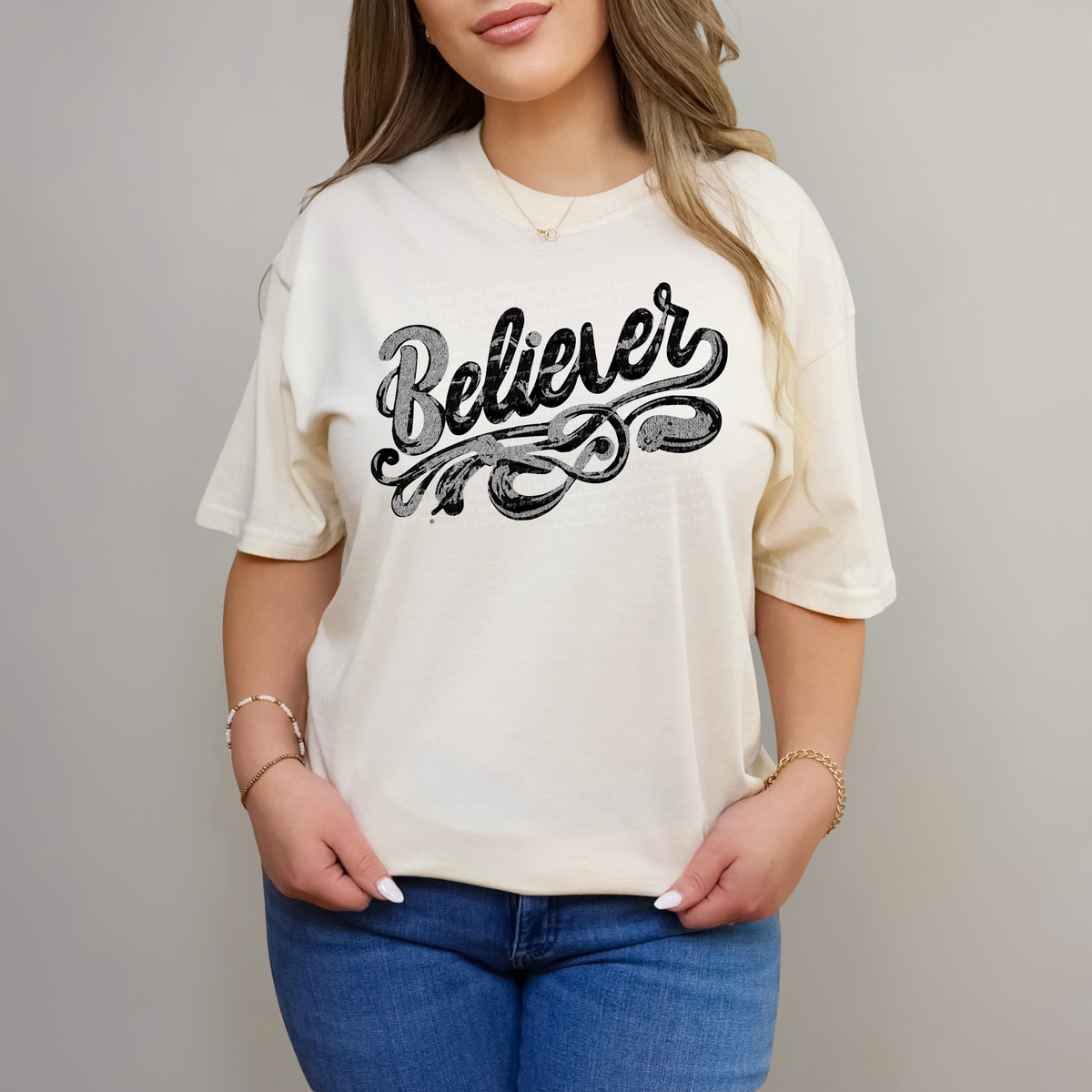 Believer Greyscale 81115 DTF Transfer