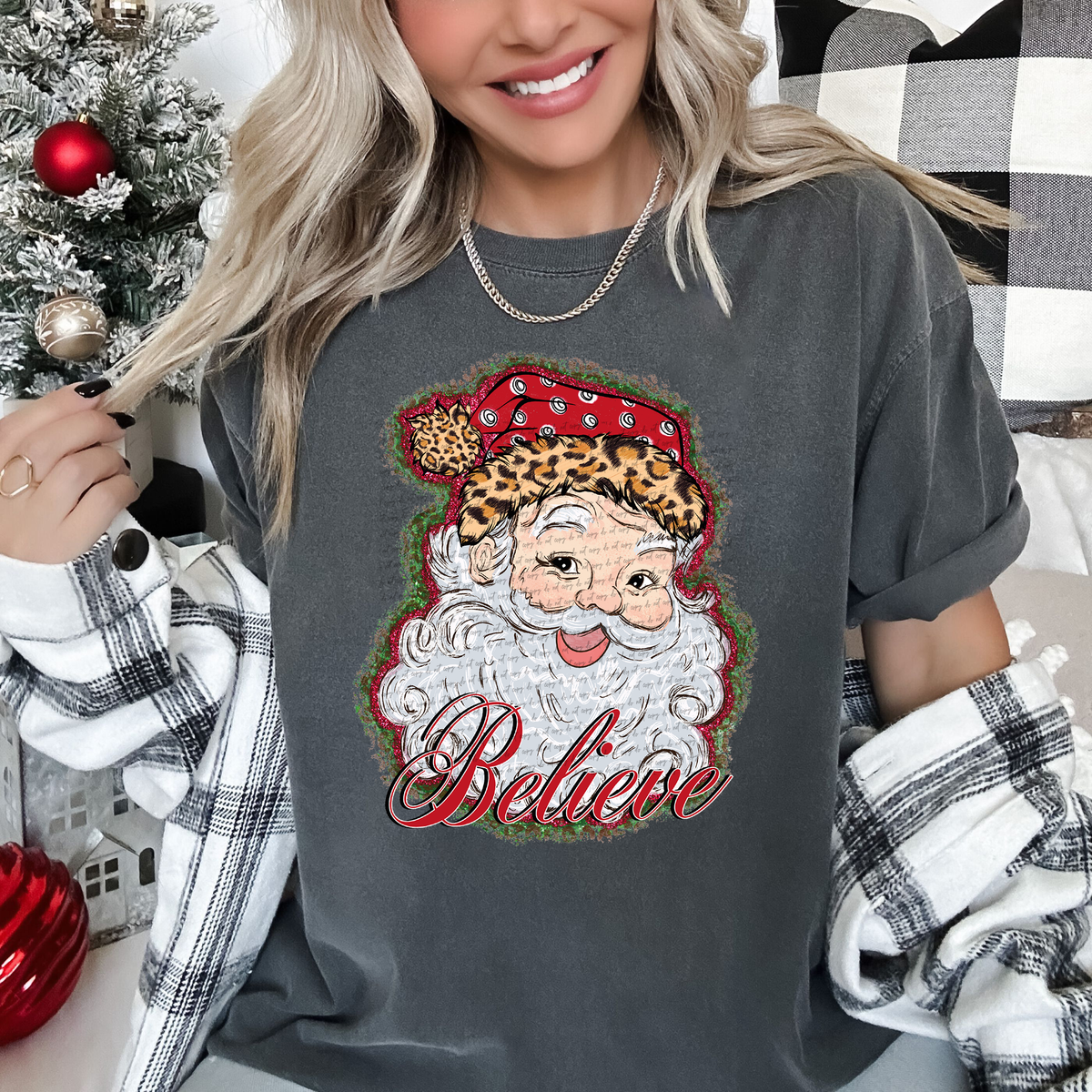 Believe Santa Red Head 42549 DTF transfer