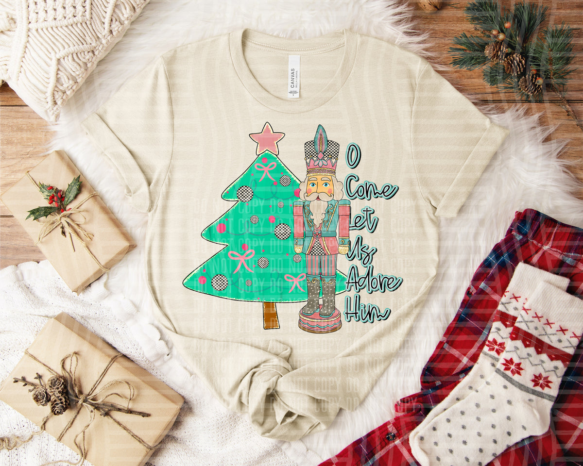 Let us adore him Nutcracker tree (caplinger) DTF transfer