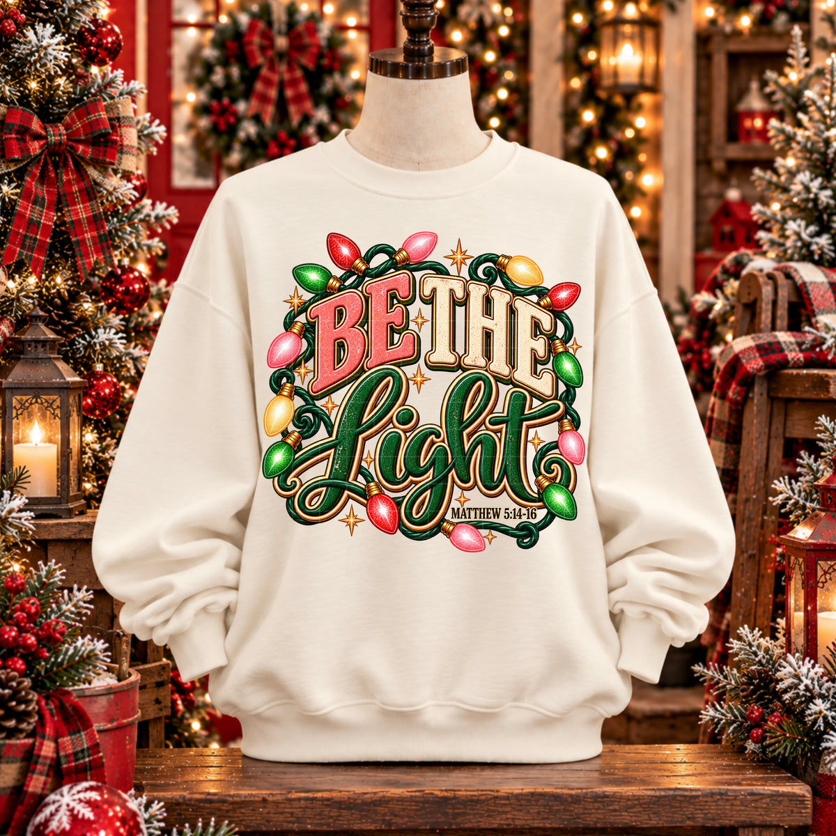 Be the light Christmas lights (SDD) DTF Transfer