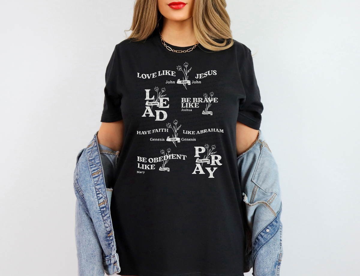 Bible Figures of Faith Light Bible Verses White 81117 DTF Transfer