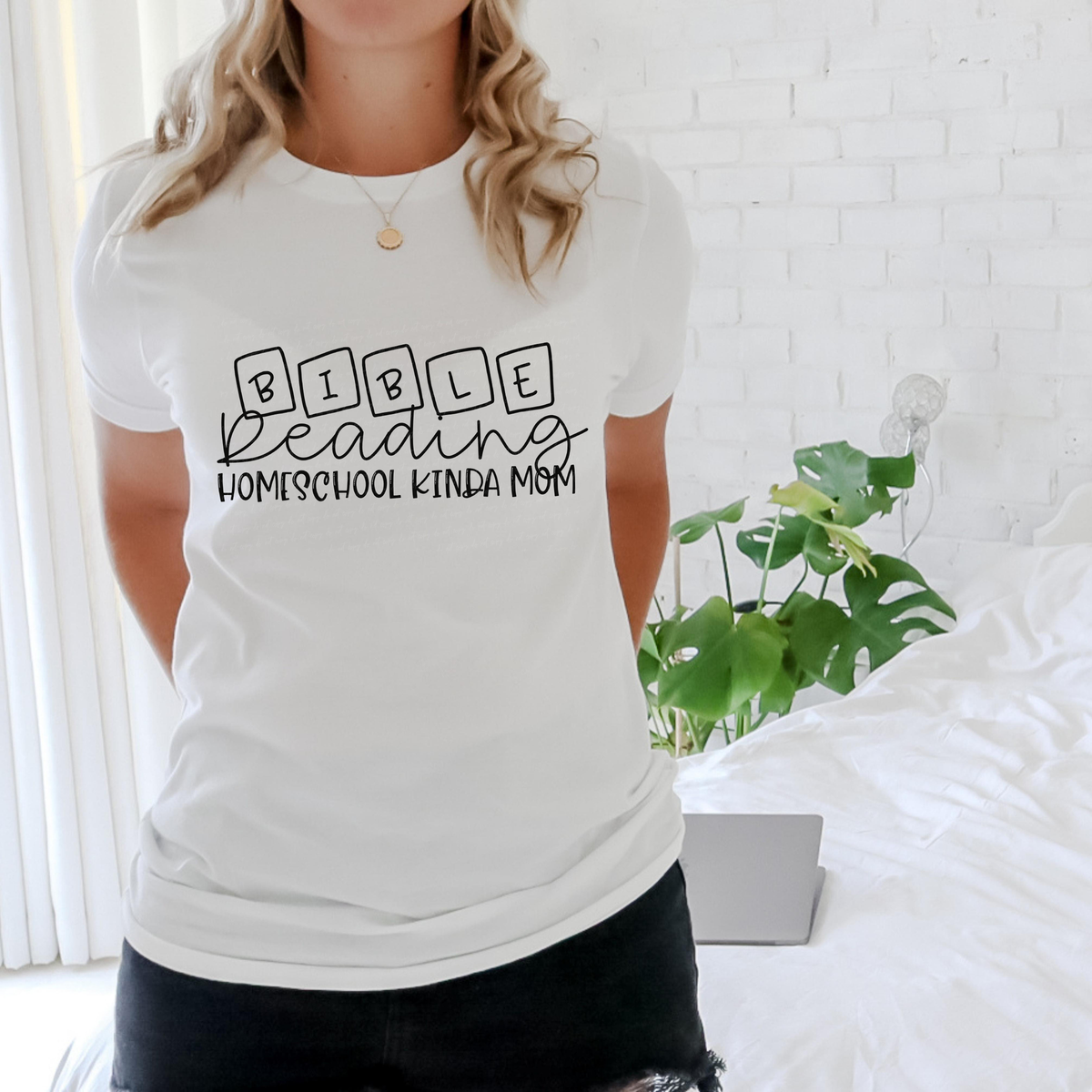 Bible Reading Homeschool Kinda Mom Black Font 116038 DTF Transfer