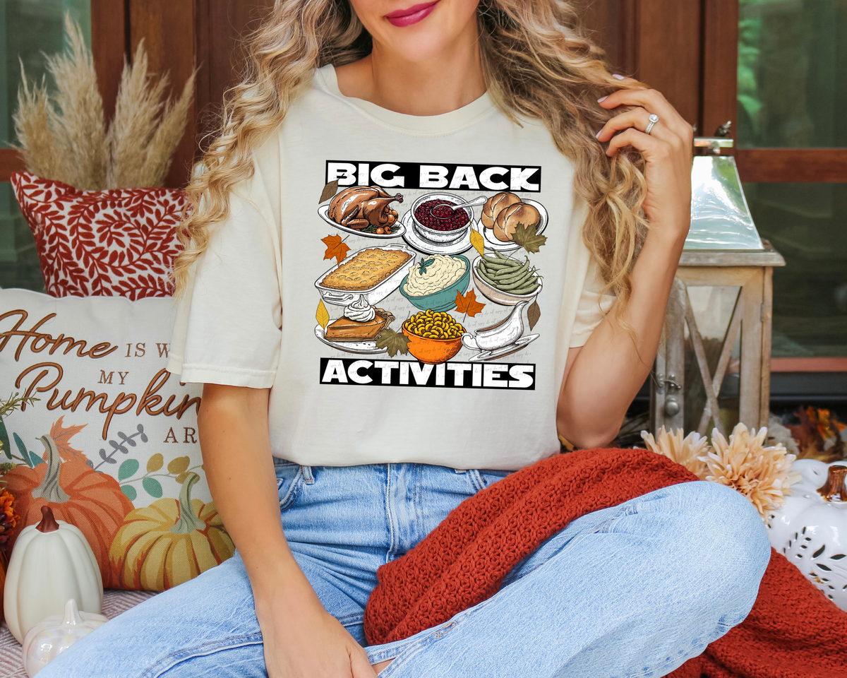 Big Back Activities Thanksgiving Food 61948 DTF transfer