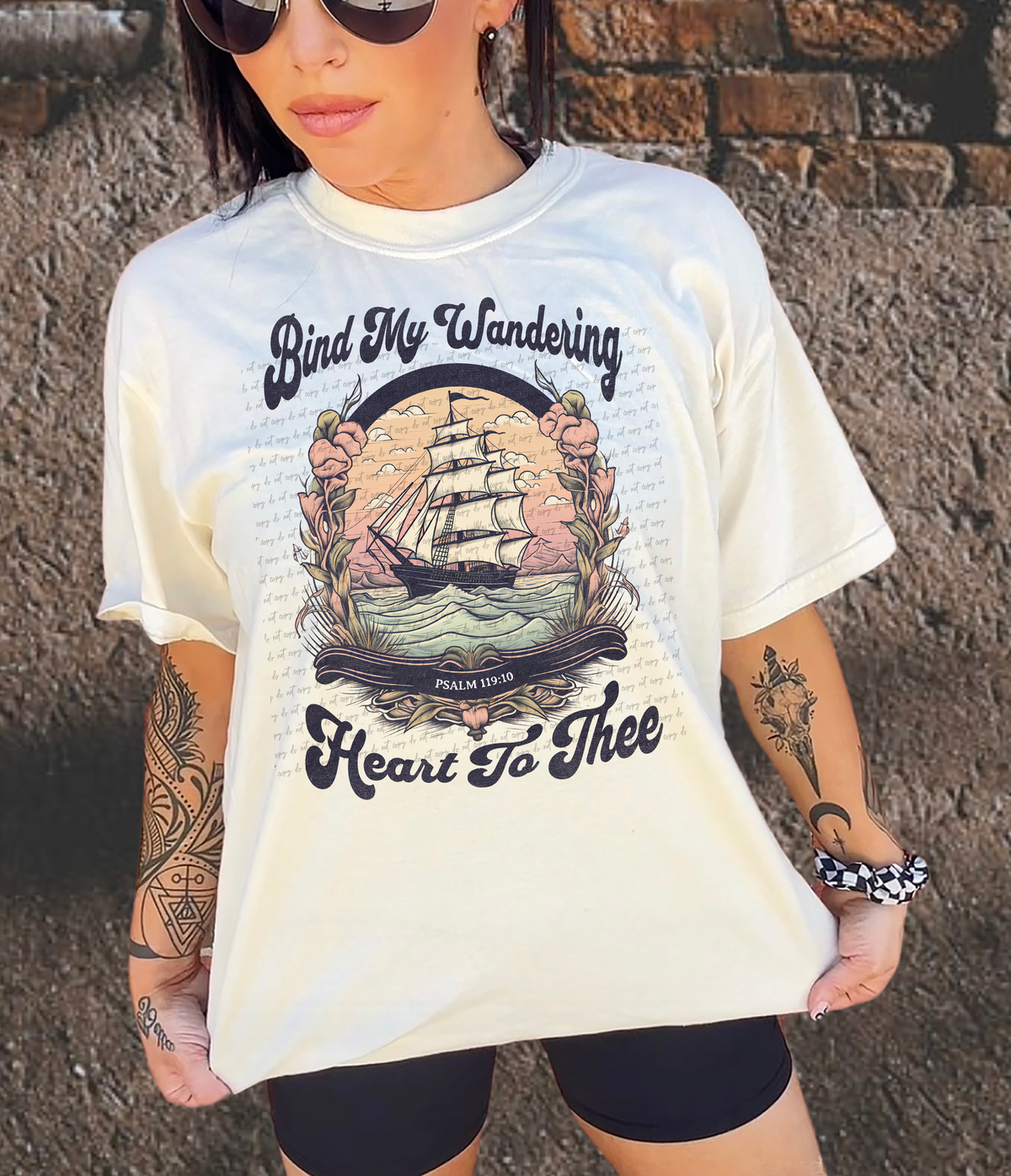 Bind My Wandering Heart To Thee Psalm 119:10 Boat 81120 DTF Transfer