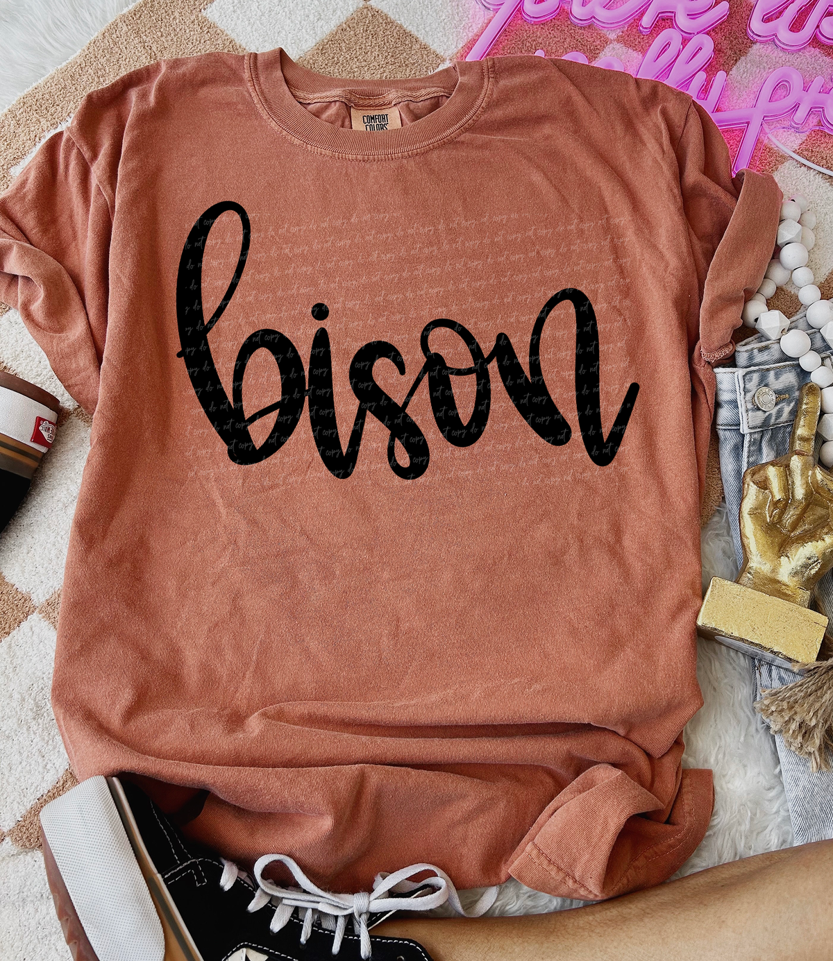 Bison Hand Lettered 54008 DTF transfer