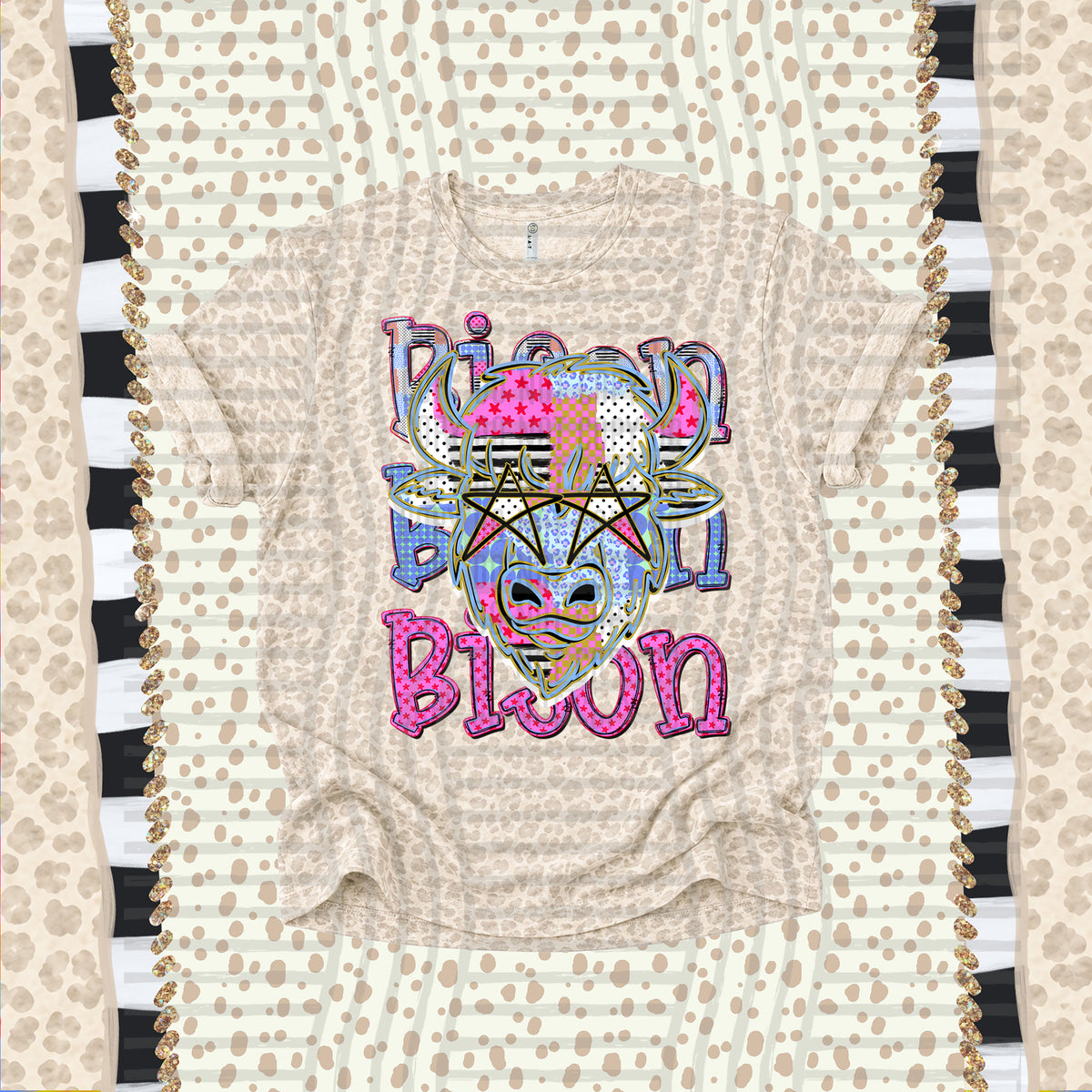 Bison-Dolly Doodle Print (Caplinger) DTF Transfer