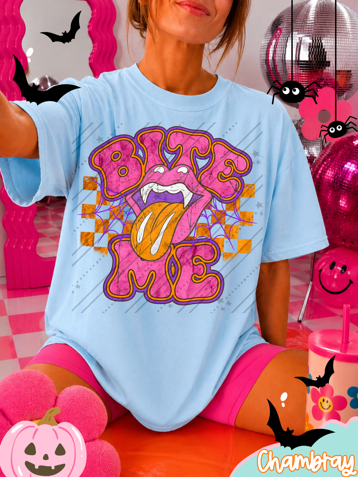 Bite me vampire mouth DTF Transfer