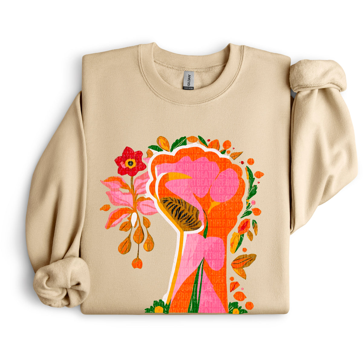 Floral Abstract Fist 104479 DTF transfer