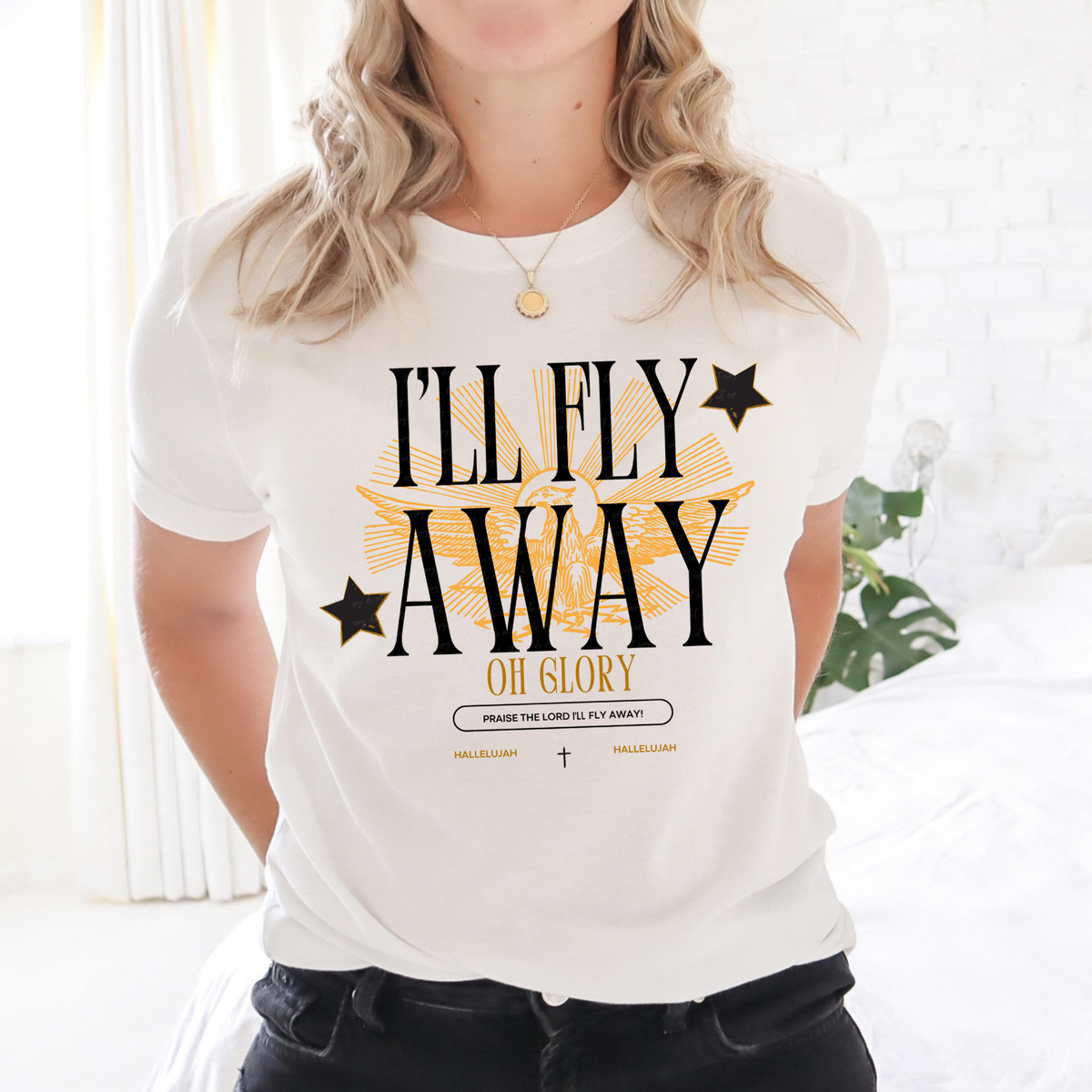 I'll Fly Away Oh Glory Stars 117730 DTF transfer