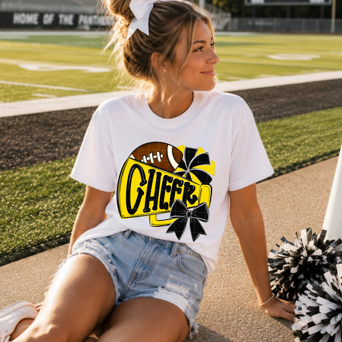 Black yellow cheer collection (SDD) DTF Transfer