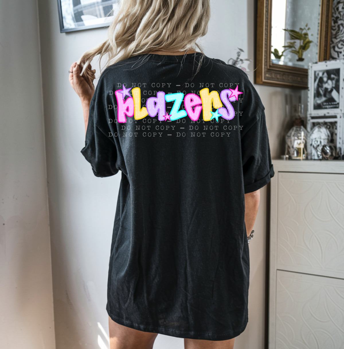 Blazers With Stars - Neon 104717 DTF transfer