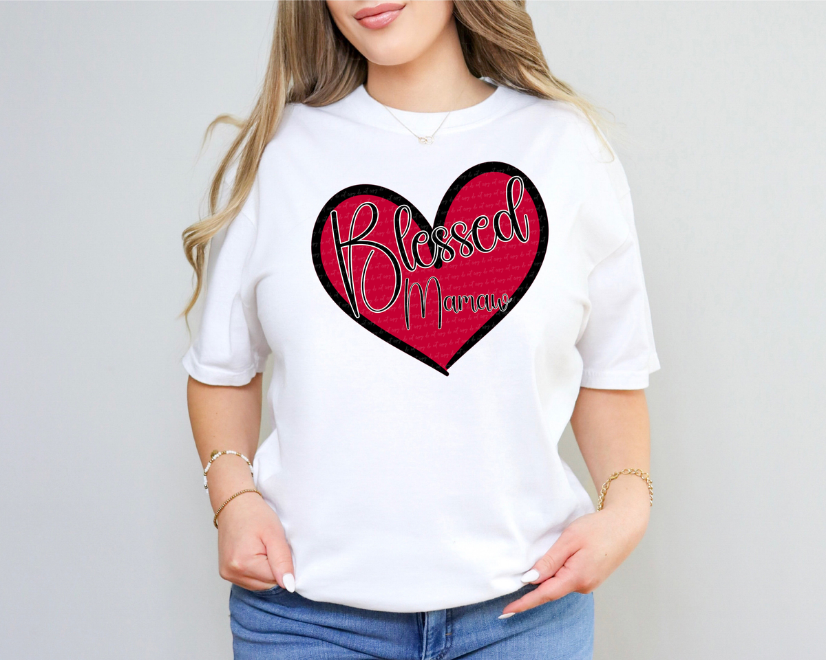 Blessed Mamaw Red Heart 89397 DTF Transfer