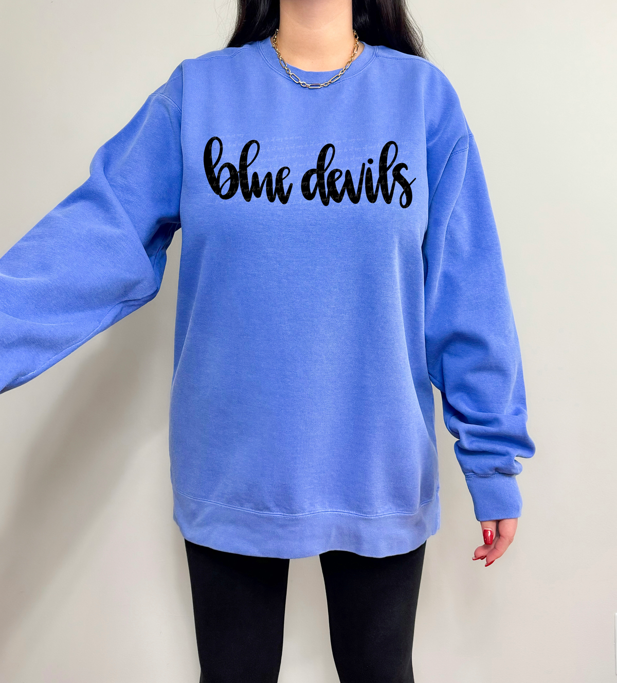 Blue Devils Hand Lettered 54010 DTF transfer