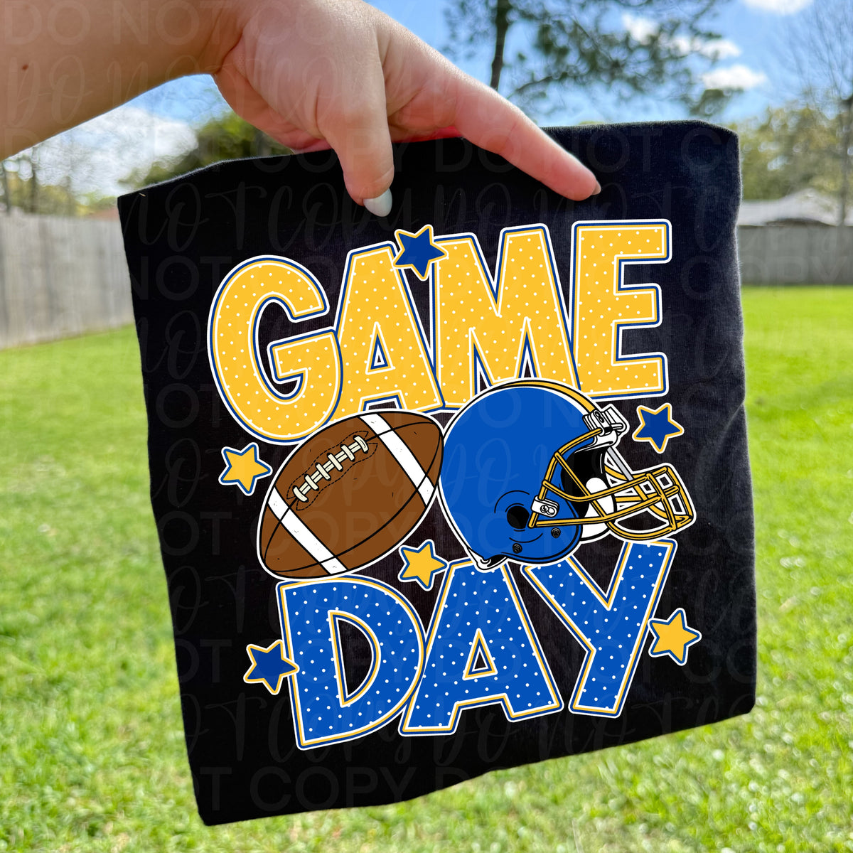 BLUE & GOLD game day football (UAC) DTF Transfer