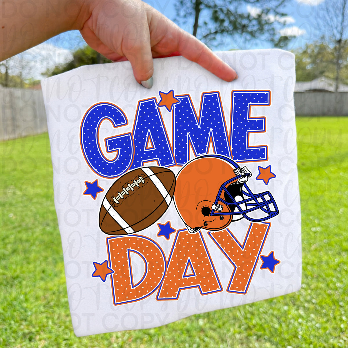 Game day blue orange (UAC) DTF Transfer
