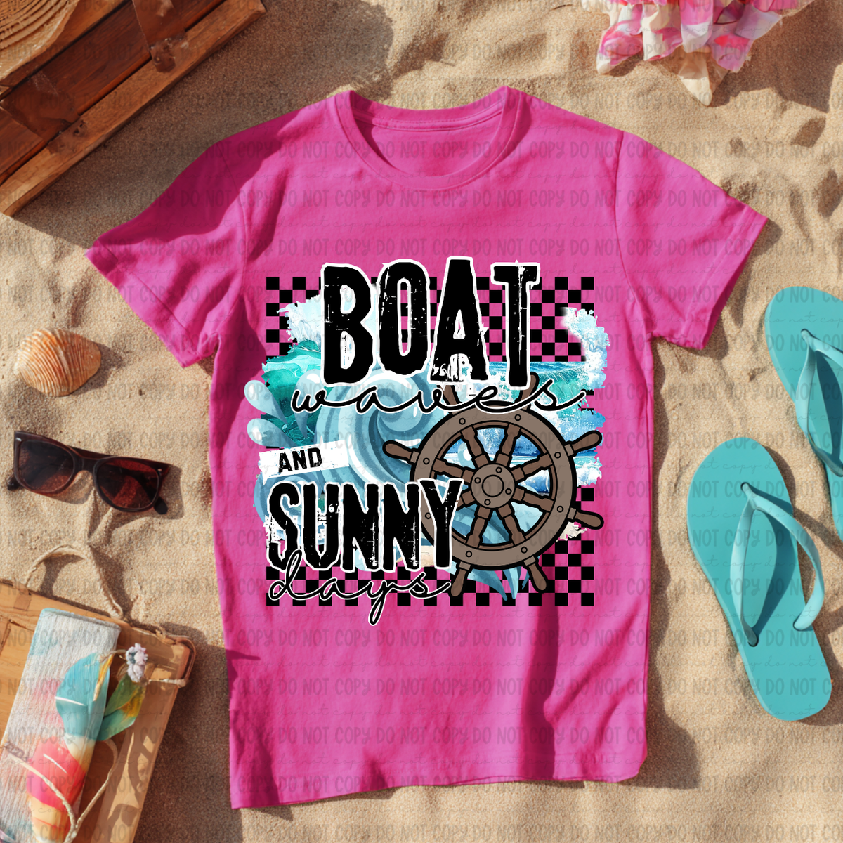 Boat waves and sunny days (Revel) DTF Transfer
