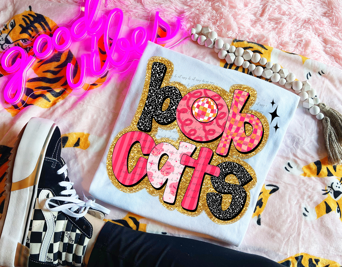 Bobcats Faux Glitter Retro 51545 DTF transfer