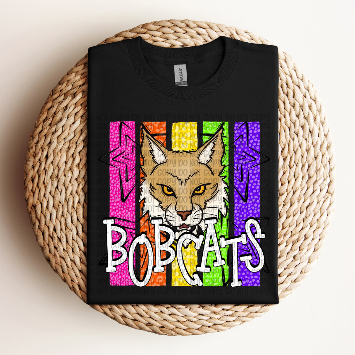 Bobcats bear neon stripes (VP) DTF Transfer