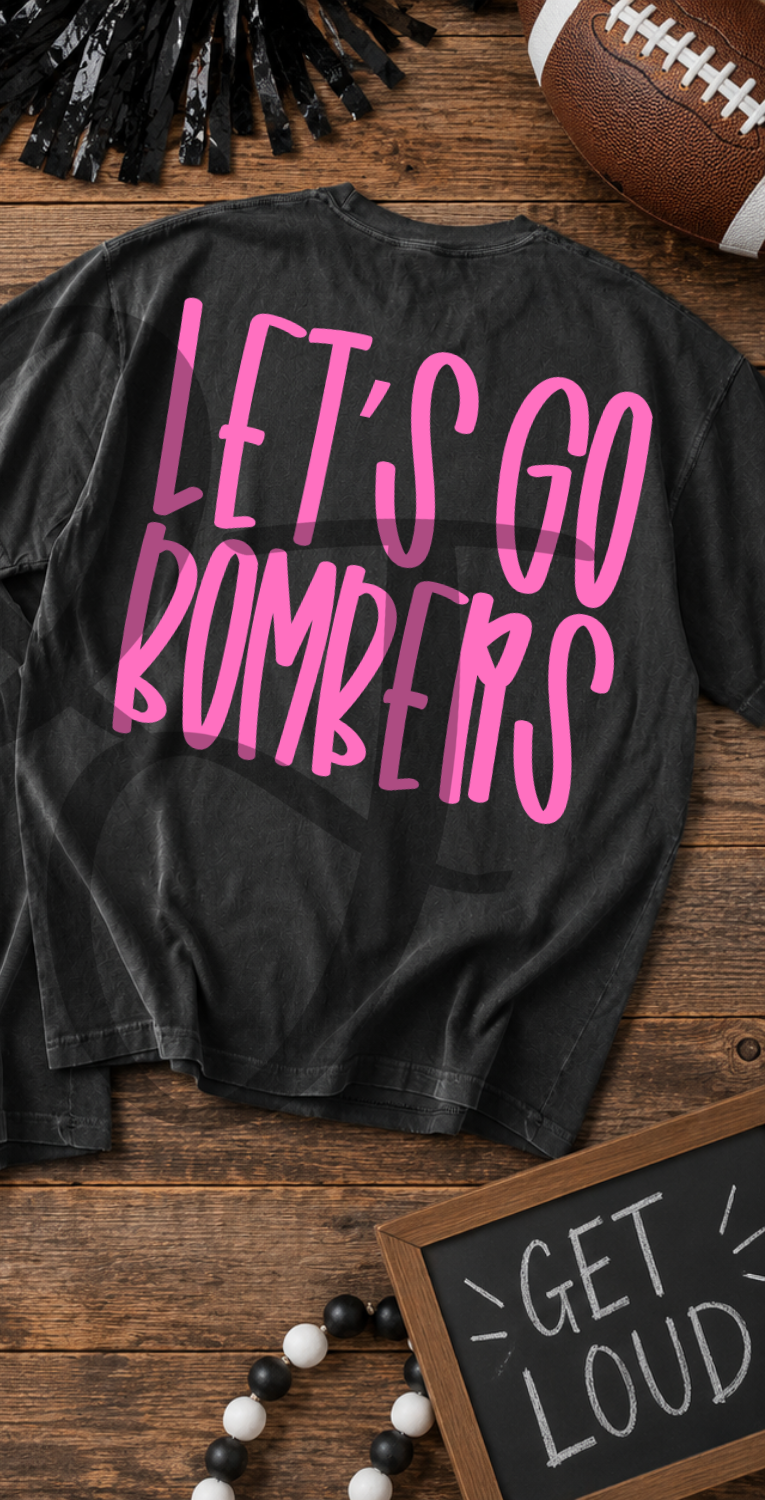 Lets go bombers- pink (Parker) DTF Transfer