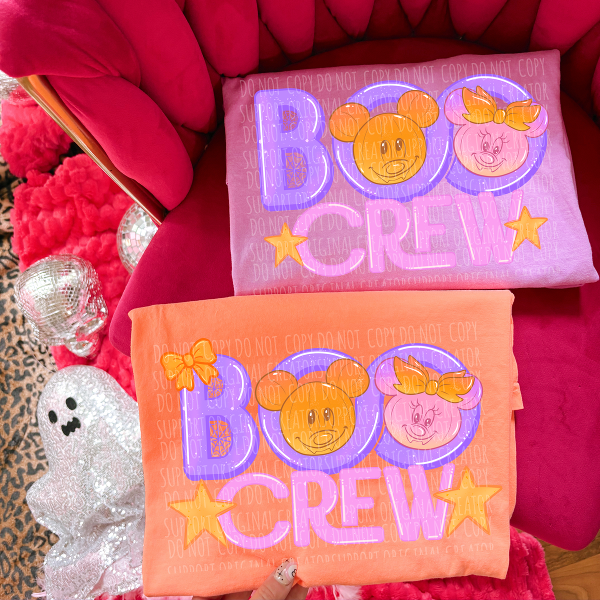 Boo crew mouse pumpkins (Starlight) DTF Transfer