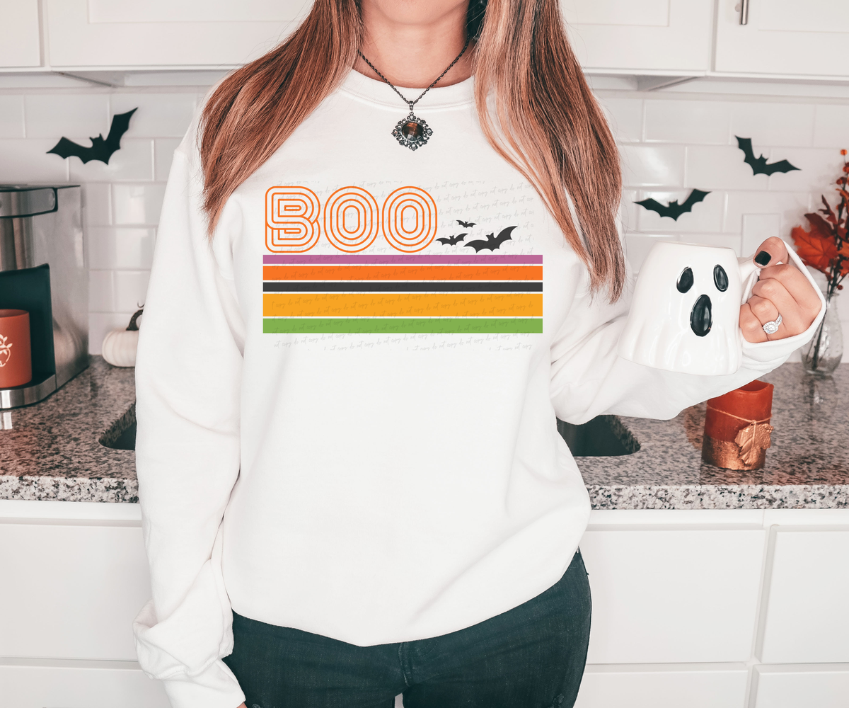 Boo Stripe Line Bats 114819 DTF transfer