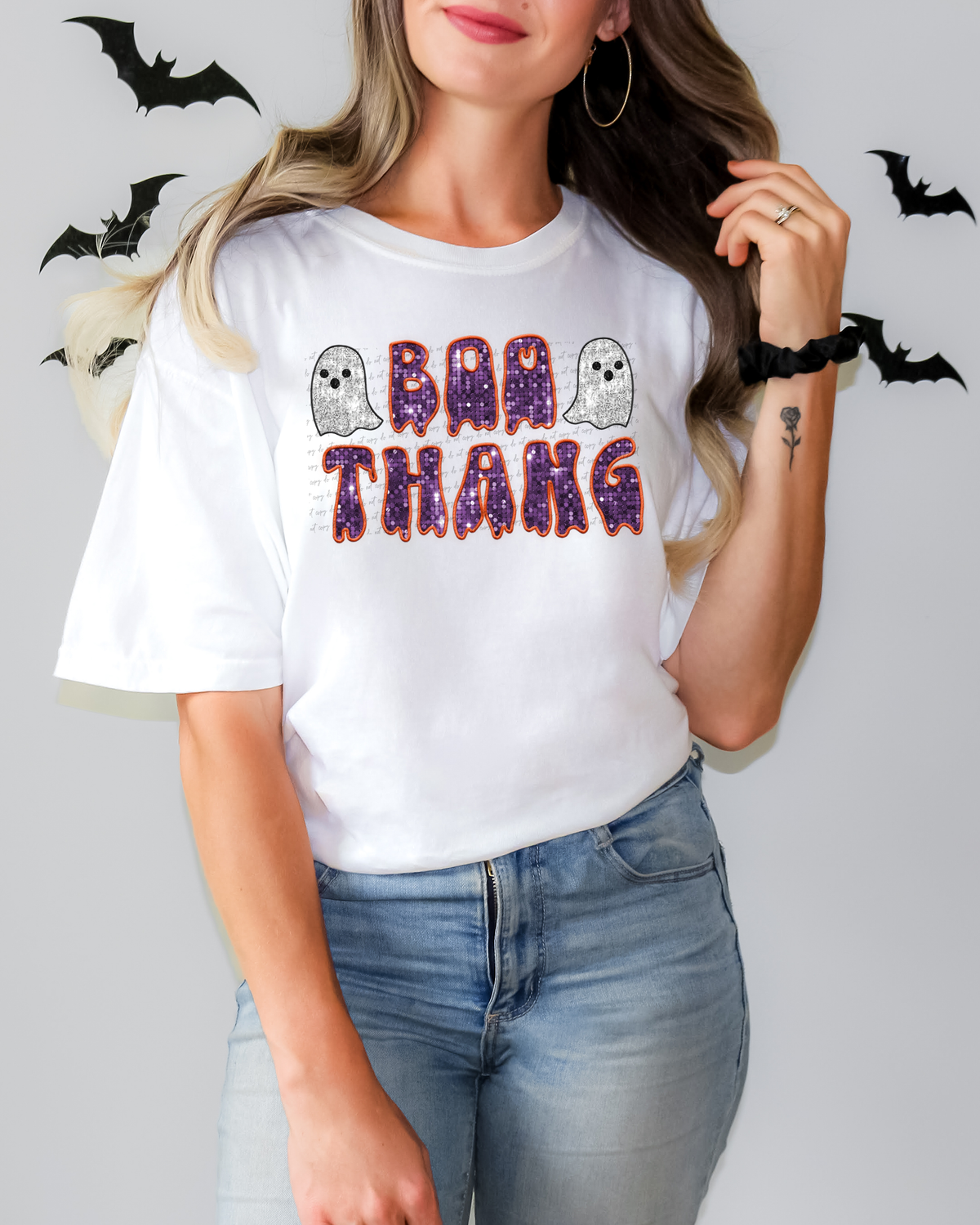 Boo Thang Faux Sequin 46648 DTF transfer