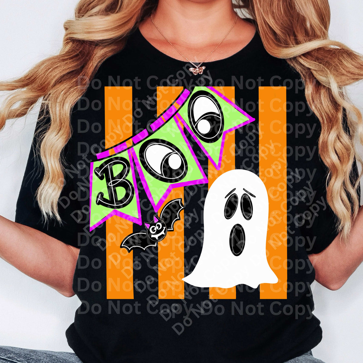 Boo flag orange stripes (Irene) DTF Transfer