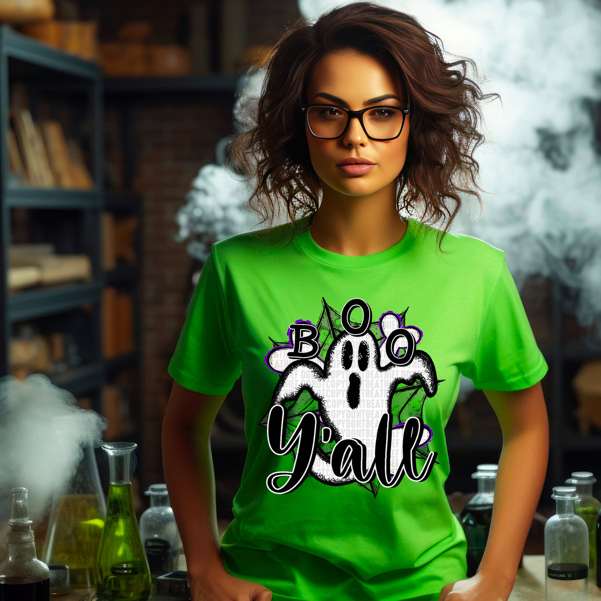 Boo Y'all Ghost 104046 DTF transfer