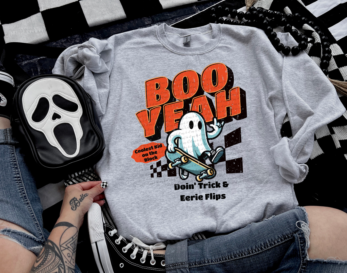 Boo Yeah Coolest Kid On the Block Doin Trick And Eerie Flips 59391 DTF transfer