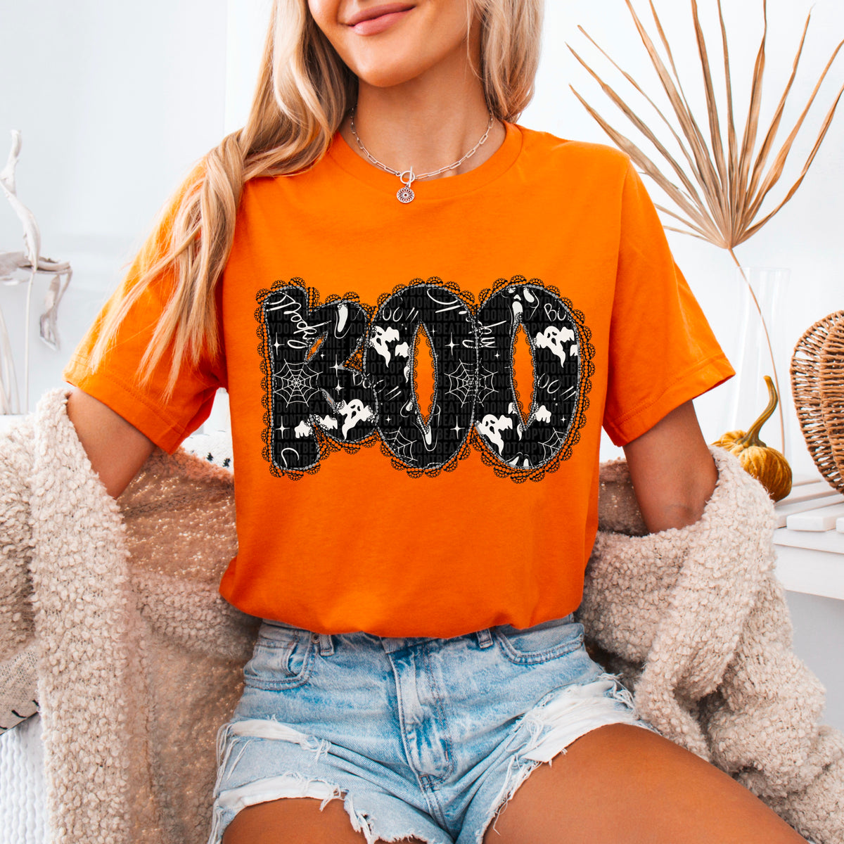 Boo Black Lace 104632 DTF transfer