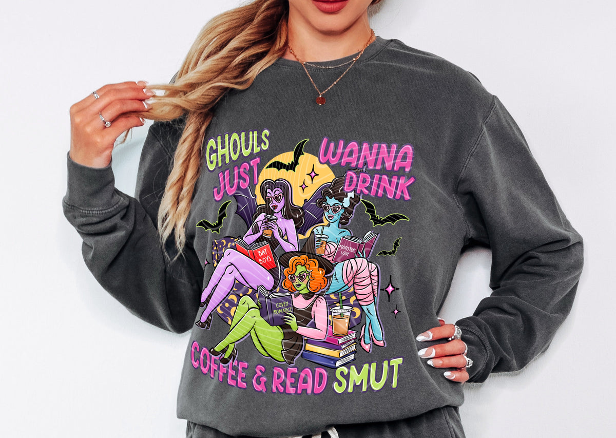 Ghouls just wanna drink coffee (Gravitee) DTF Transfer