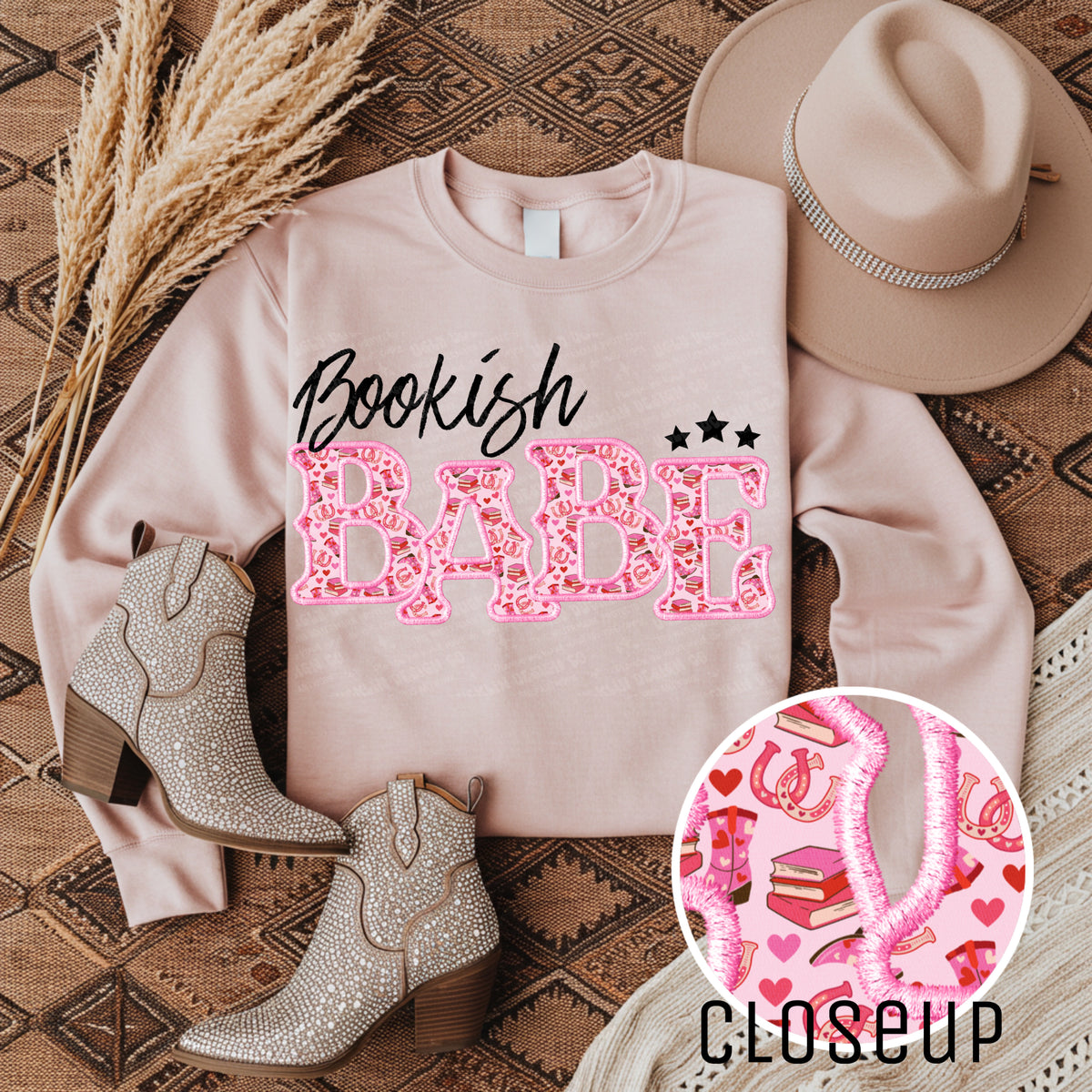 Bookish Babe Pink (UDD) DTF transfer