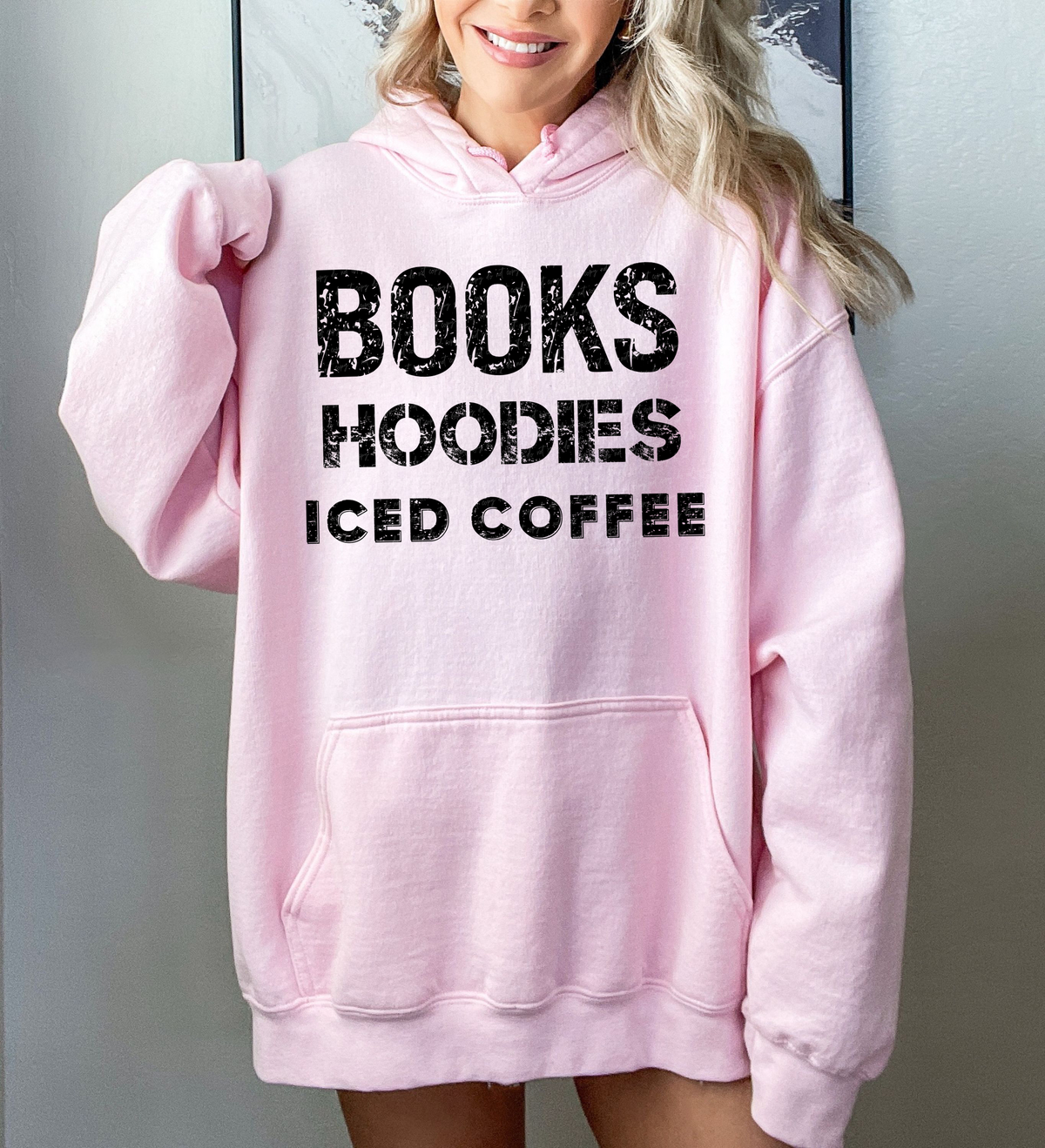 Books Hoodies Iced Coffee BLACK 117643 DTF transfer