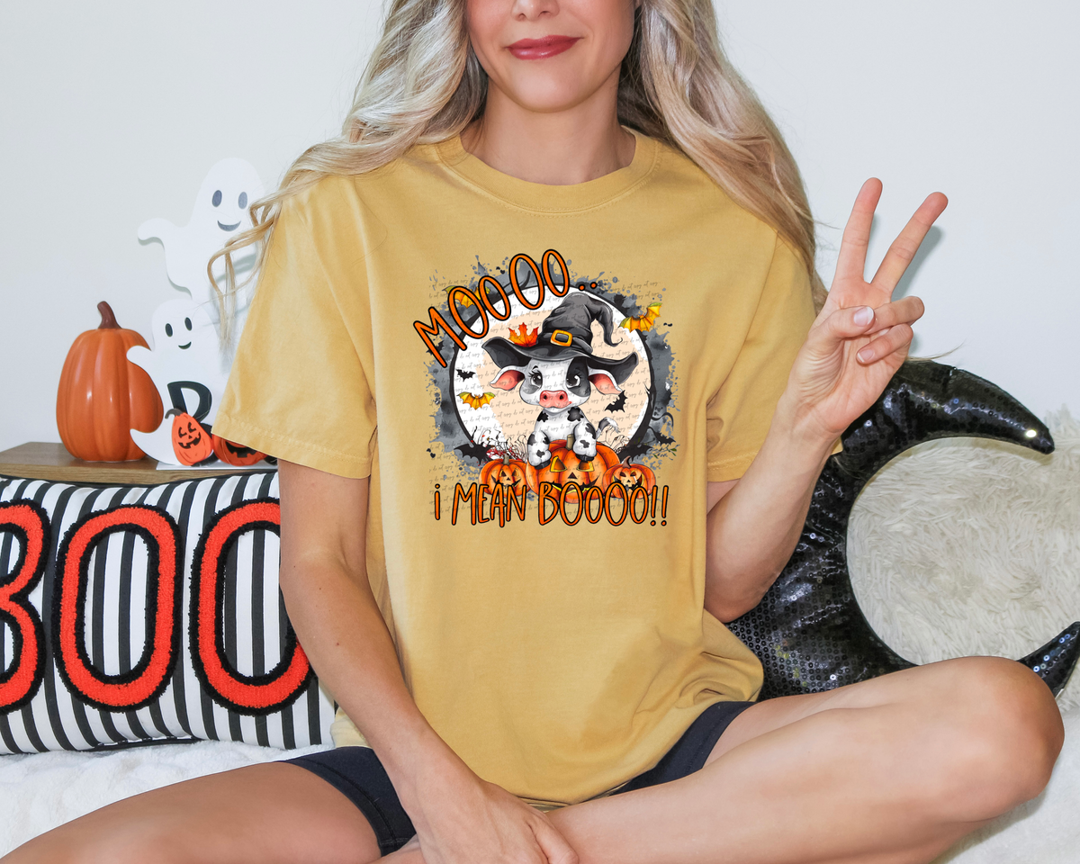 Moooo.. I mean Boooo!! Calf Witch Hat 51399 DTF transfer