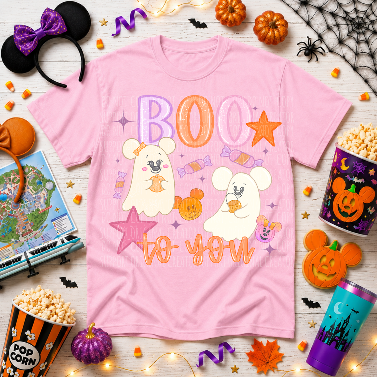 Boo do you mouse ghost (Starlight) DTF Transfer